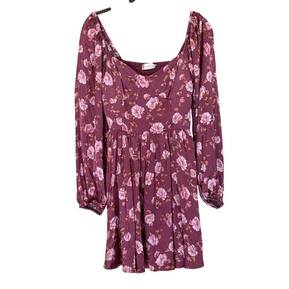 Altar'd State pink/mauve Corset floral dress, small, romantic, feminine, soft - Picture 1 of 5